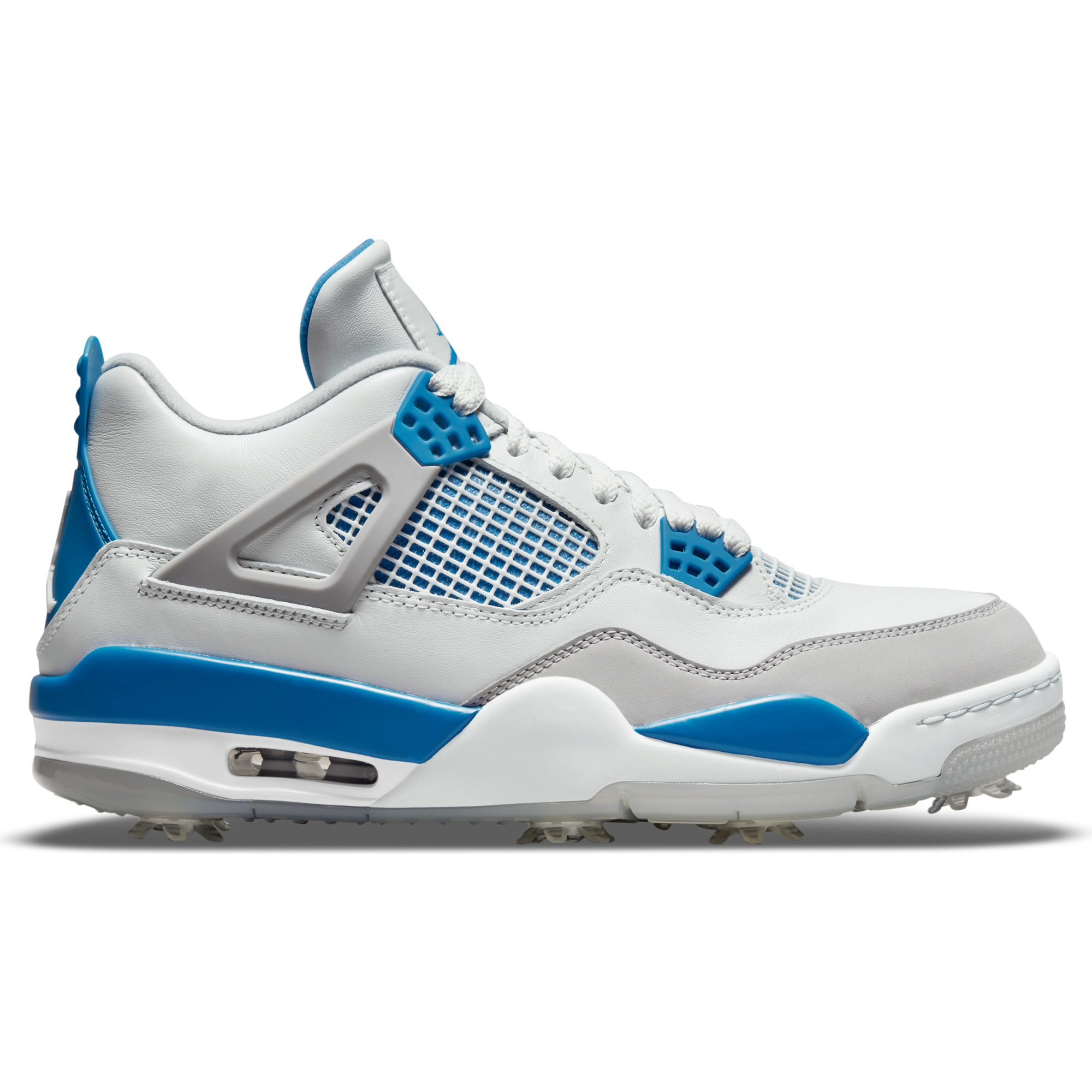 Nike Air Jordan 4 G Retro Spiked Golf Shoe-White/Blue